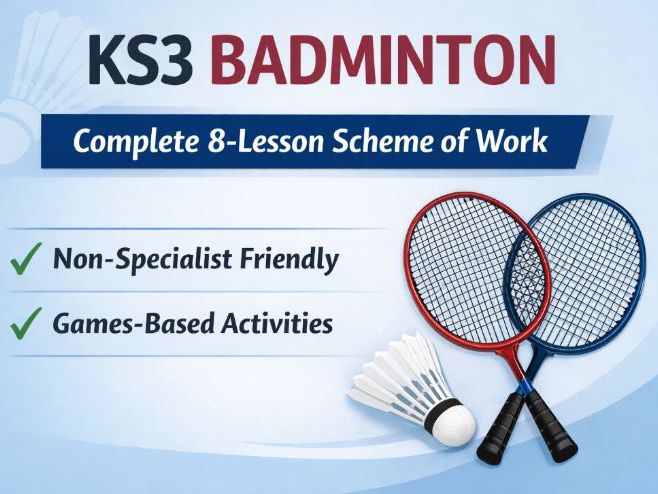KS3 Badminton – Lesson 1: Racket Control & Baseline Assessment (Non-Specialist Friendly)