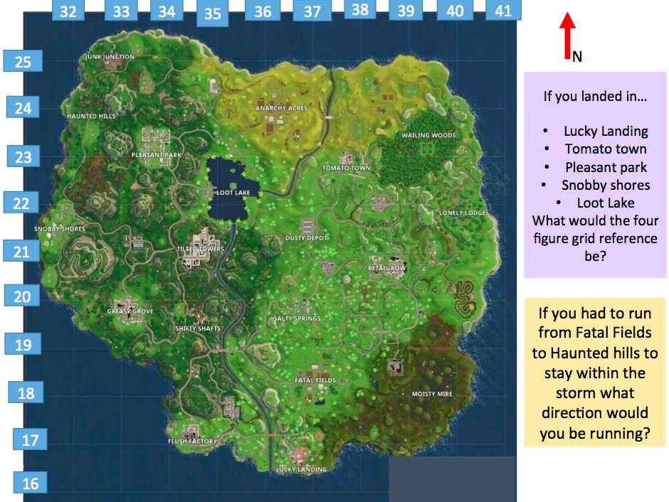 Latitude And Longitude Fortnite Map Worksheet Fortnite Map Skills Teaching Resources