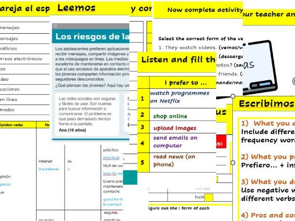 GCSE 2024 - Module 1 - Lesson for Unit 1 (Mi vida digital)