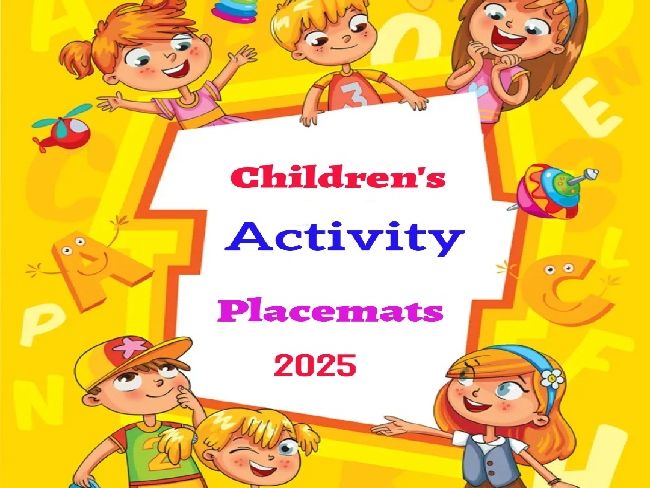 Activity Placemats for kids