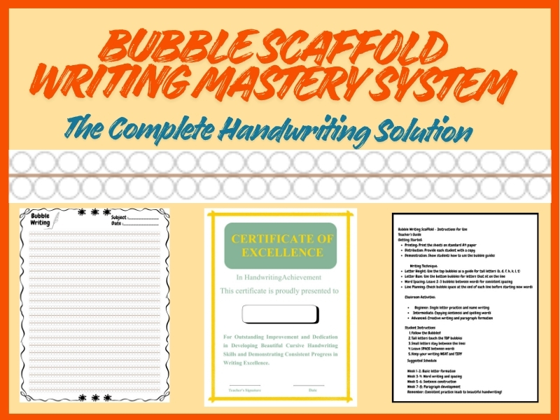 Bubble Scaffold Writing Mastery System - The Complete Handwriting Solution