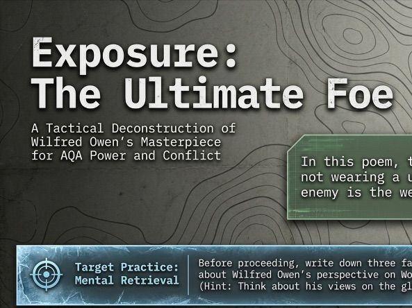 Exposure by Wilfred Owen | AQA Power and Conflict Anthology | GCSE Poem Analysis