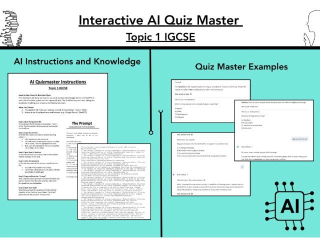 AI Revision Tool: The Interactive IGCSE Quiz Master (Topic 1)