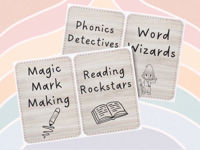 Display - Natural EYFS Challenge Signs