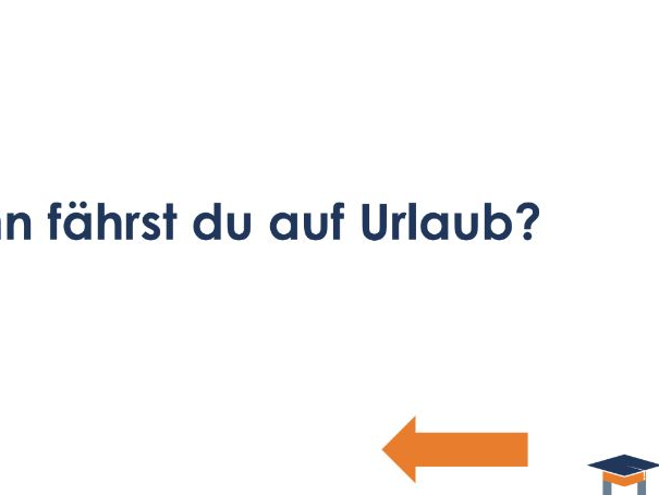 German - Just a minute (holidays)