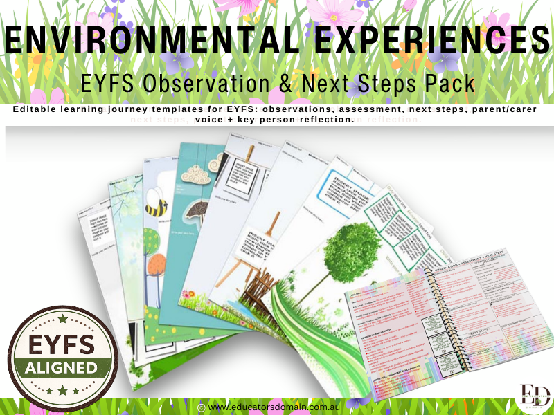 Environmental Experiences EYSF Learning Journey Templates