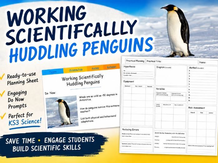 KS3 Working Scientifically Unit- Huddling Penguins