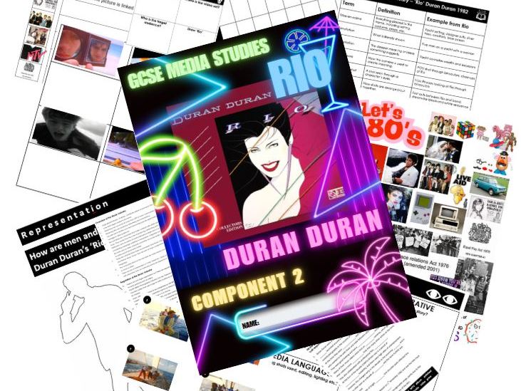 GCSE Media Studies Eduqas Component 2 – Duran Duran Rio Music Video Pack (PowerPoint + Pupil Booklet