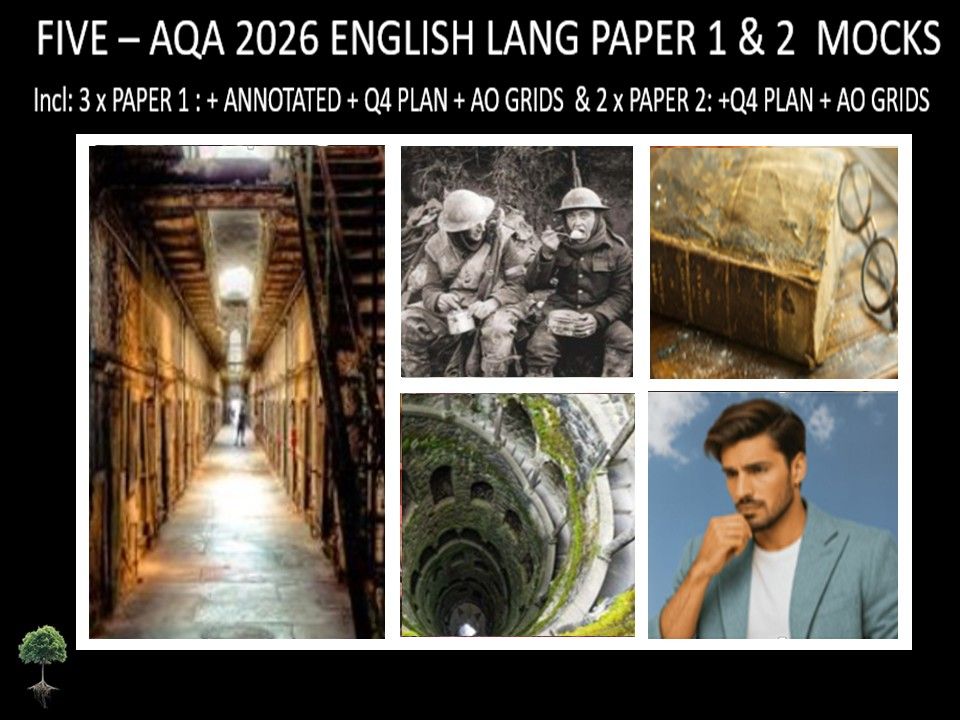 FIVE - AQA PAPER 1 & 2 | 2026 FULL MOCKS | ANNOTATED | Q4 PLAN | AO GRIDS