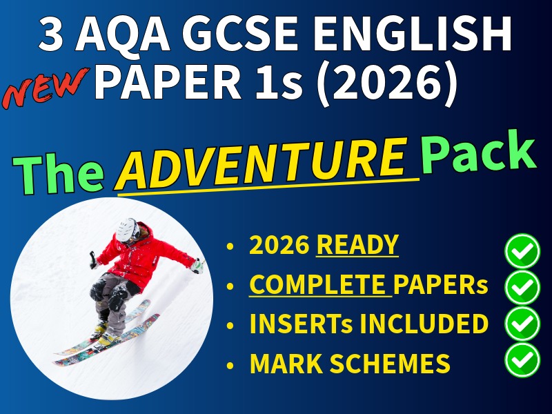 AQA GCSE Practice English Language Paper 1s, 3 Bundle Adventure Pack - 2026 Ready