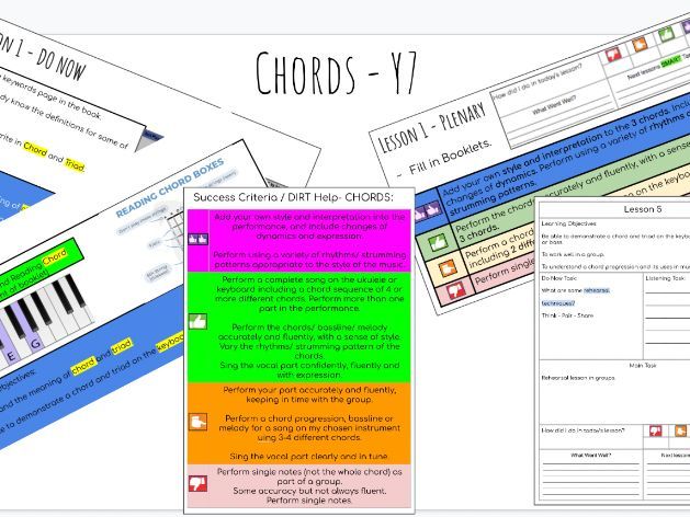 ASPIRE Curriculum - Y7 - Chords Workbook and Accompanying Slides