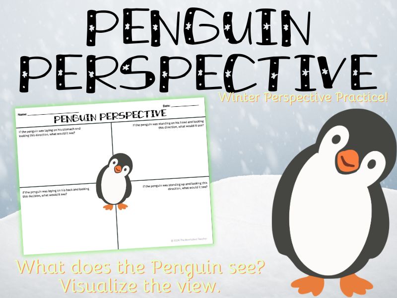 Penguin Perspective Worksheet – Spatial Reasoning & Visual Thinking