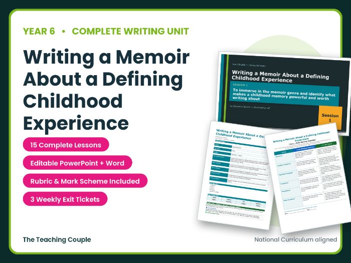Writing a Memoir About a Defining Childhood Experience | Year 6 English Unit