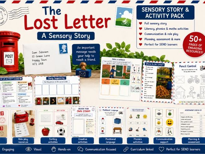 The lost letter sensory story and activities