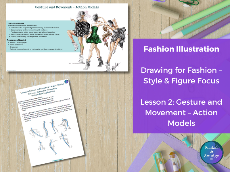 Drawing for Fashion: KS3–KS4 Gesture Drawing & Movement (Action Models Lesson)