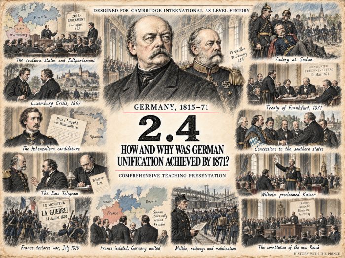 German Unification by 1871 | Cambridge AS Level History 9489 | Unit 2.4