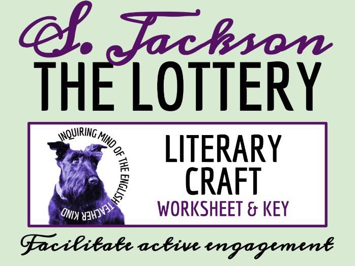 "The Lottery" by Shirley Jackson Literary Elements Worksheet