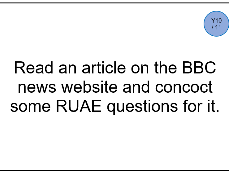 Extension Activities (Years 10 and 11)