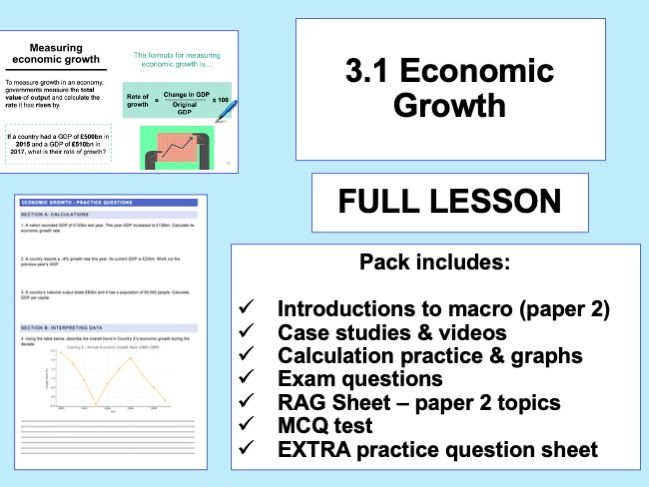 3.1 Economic Growth - GCSE Economics OCR