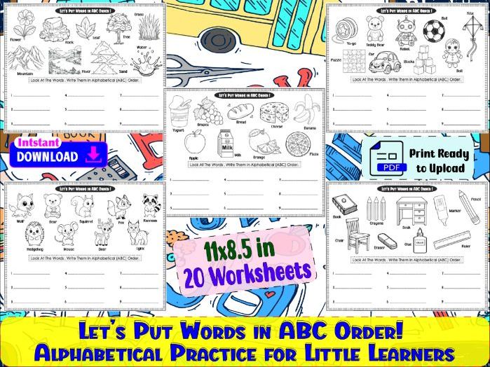 Let’s Put Words in ABC Order! Alphabetical Practice for Little Learners