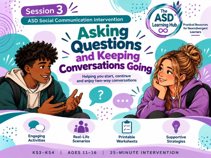 Autism Social Communication | Asking Questions and Keeping Conversations Going | KS3–KS4