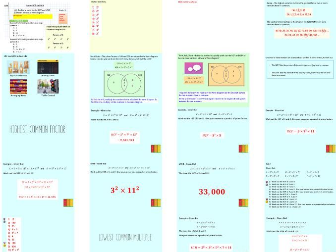 Factors, Multiples, Primes - GCSE Maths Foundation PowerPoint Lesson Resources Bundle