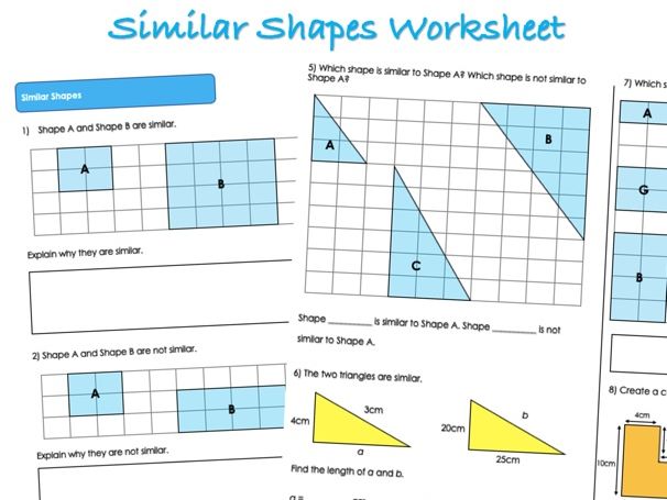 Ratio Worksheet - Similar Shapes