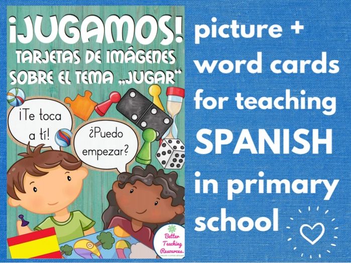 JUGAMOS Spanish Picture Cards For Playing Games vocabulary