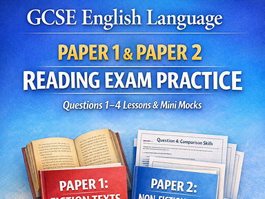 GCSE English Language Paper 1 & 2 Reading Exam Practice Bundle – 10 PowerPoints, Worksheets & Mini Mocks