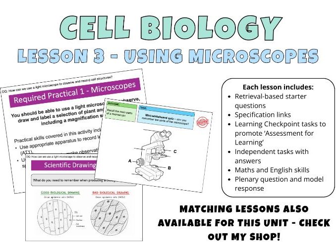 GCSE Cell Biology - Using Light Microscopes Complete Lesson