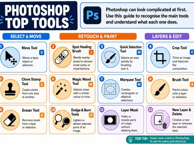 Photography Photoshop tools