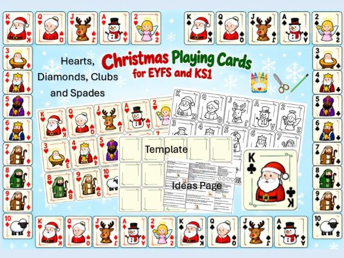Christmas Playing Cards EYFS and KS1