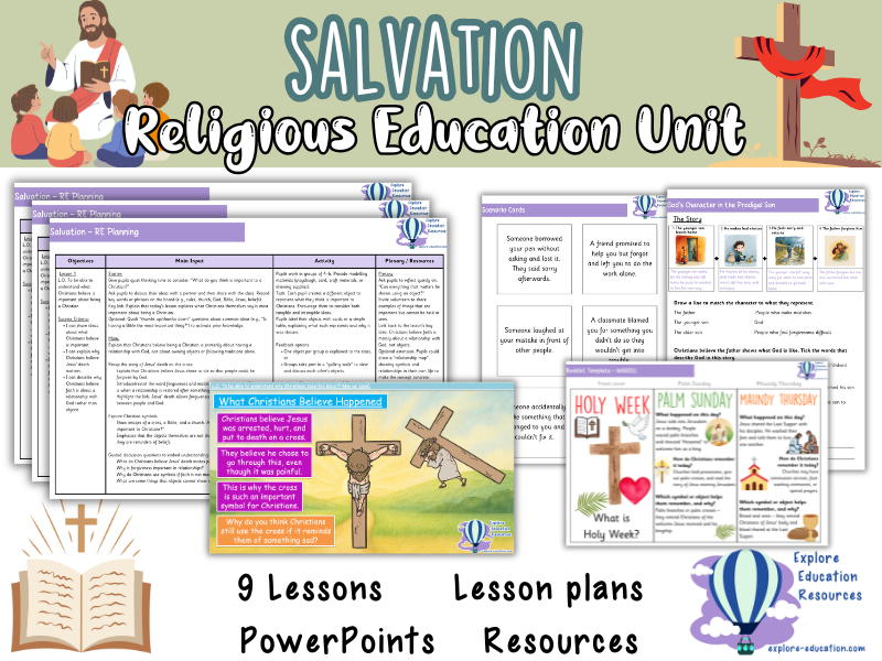 KS2 Salvation - Outstanding RE Unit - Christianity - 9 Lessons