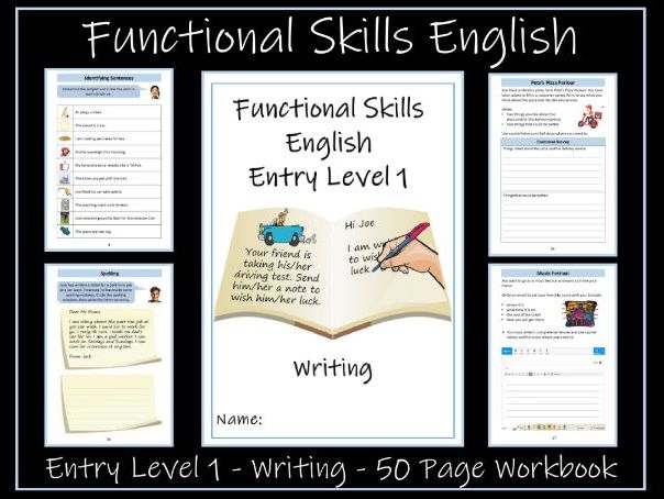 English Functional Skills Entry Level 1 Writing Workbook
