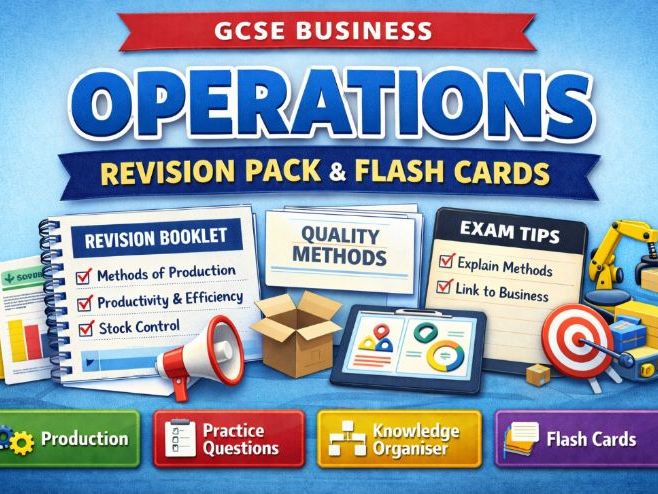 GCSE Business Operations Revision Pack & Flash Cards