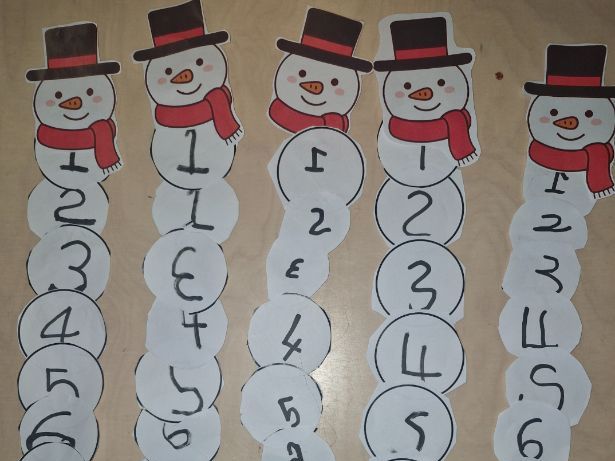 Snowman nunber ordering