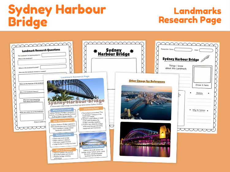 Sydney Harbour Bridge Research Project | Landmark Worksheets