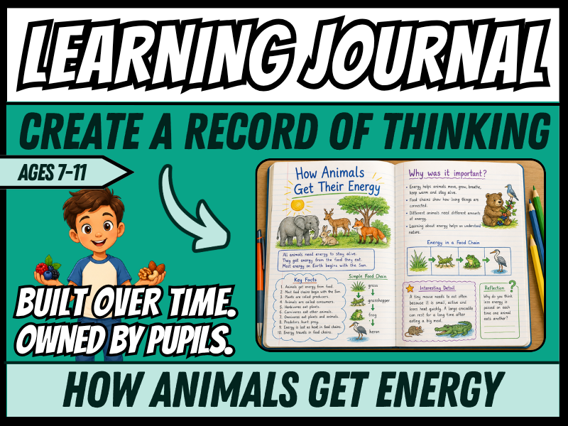 How Animals Get Energy | Learning Journal | Year 3/4