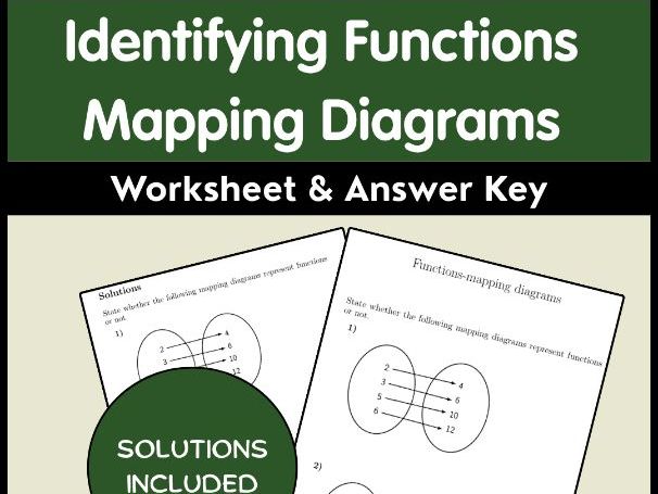 Identifying Functions Mapping Diagrams Worksheet & Answer Key