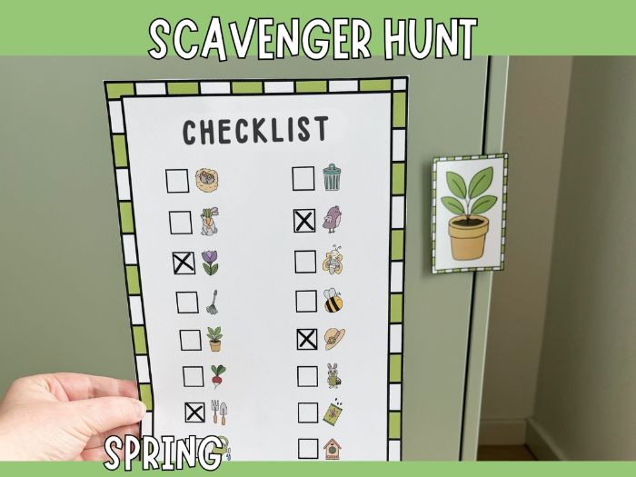 Spring Scavenger Hunt - Printable Game for Kids