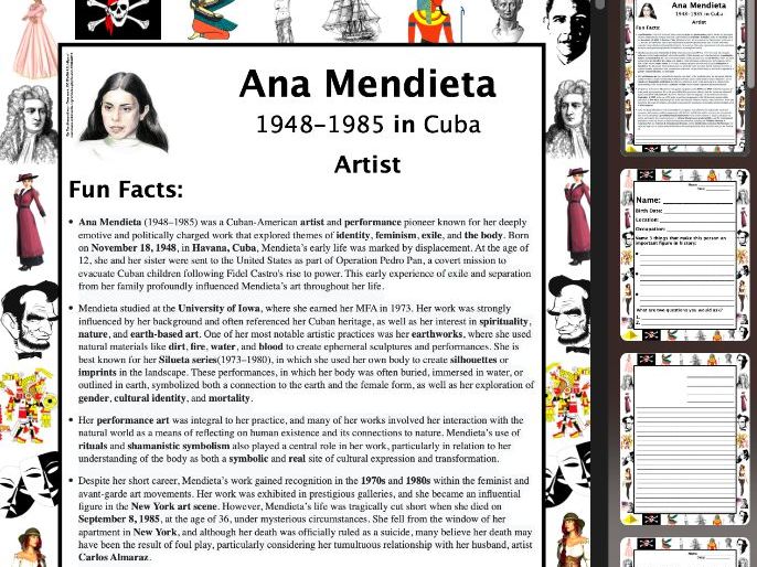 Ana Mendieta PACKET & ACTIVITIES, Important Historical Figures Series