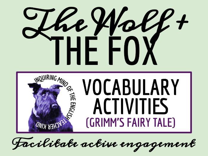 "The Wolf and the Fox" Vocabulary Activities | Grimm's Fairy Tale | Crossword Puzzle