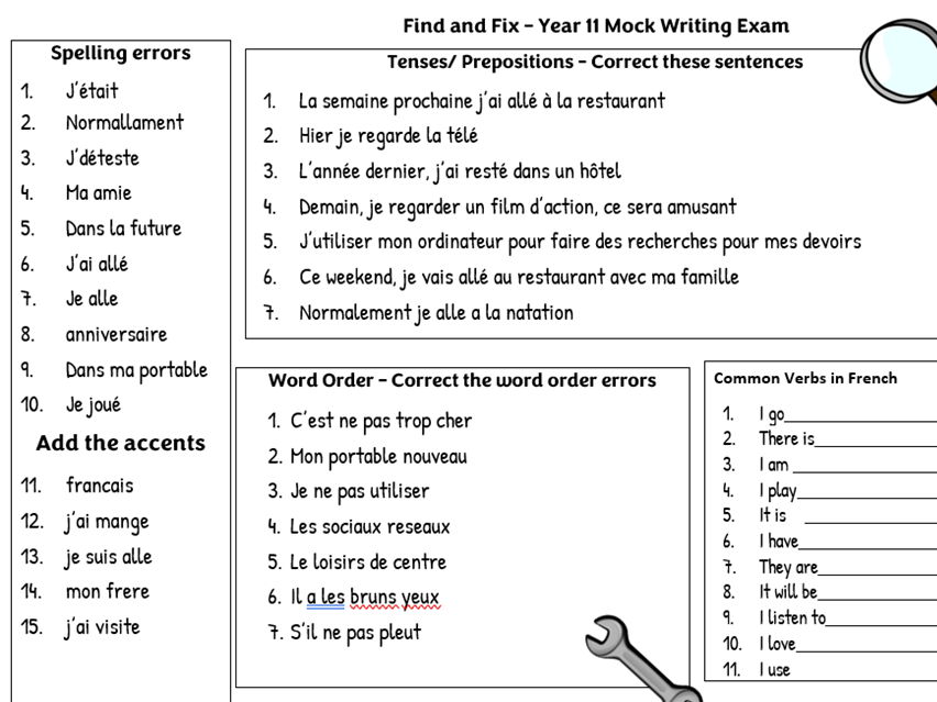 NEW GCSE French Pearson Edexcel Mock Exam prep and Feedback lessons
