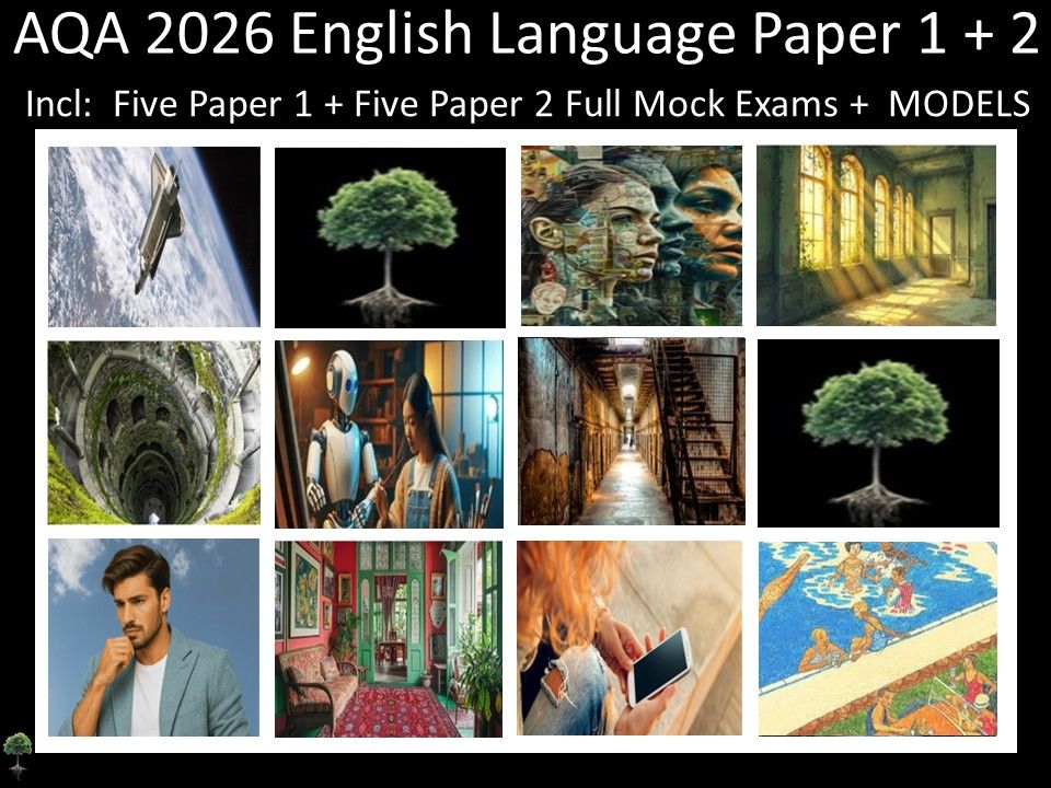 Ten AQA 2026 English Language Paper 1 + 2 Mocks | MODELS