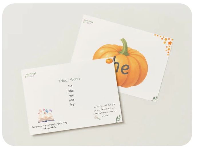 Autumn Tricky Word Pumpkins - Phase 3 (part 1)
