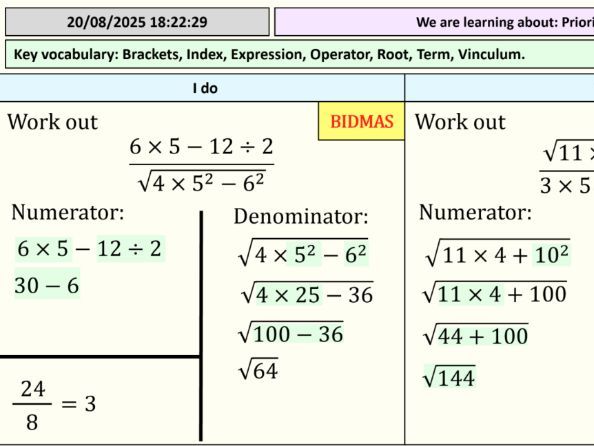 BIDMAS - Prioritising Groups - Full Lesson