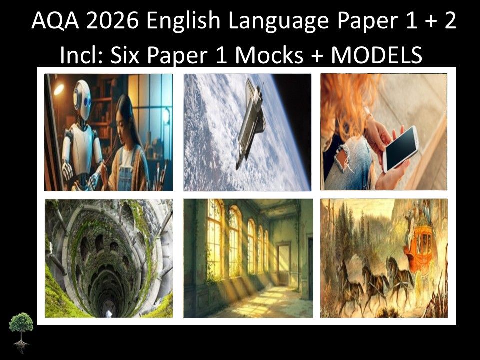 Six AQA 2026 GCSE English Language Paper 1 + 2 Mocks | Models