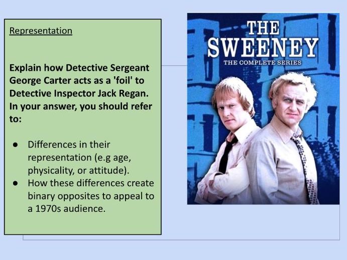 Sweeney Lesson GCSE Media Crime drama - Character introduction