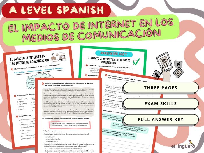 A Level Spanish: The Media & Internet