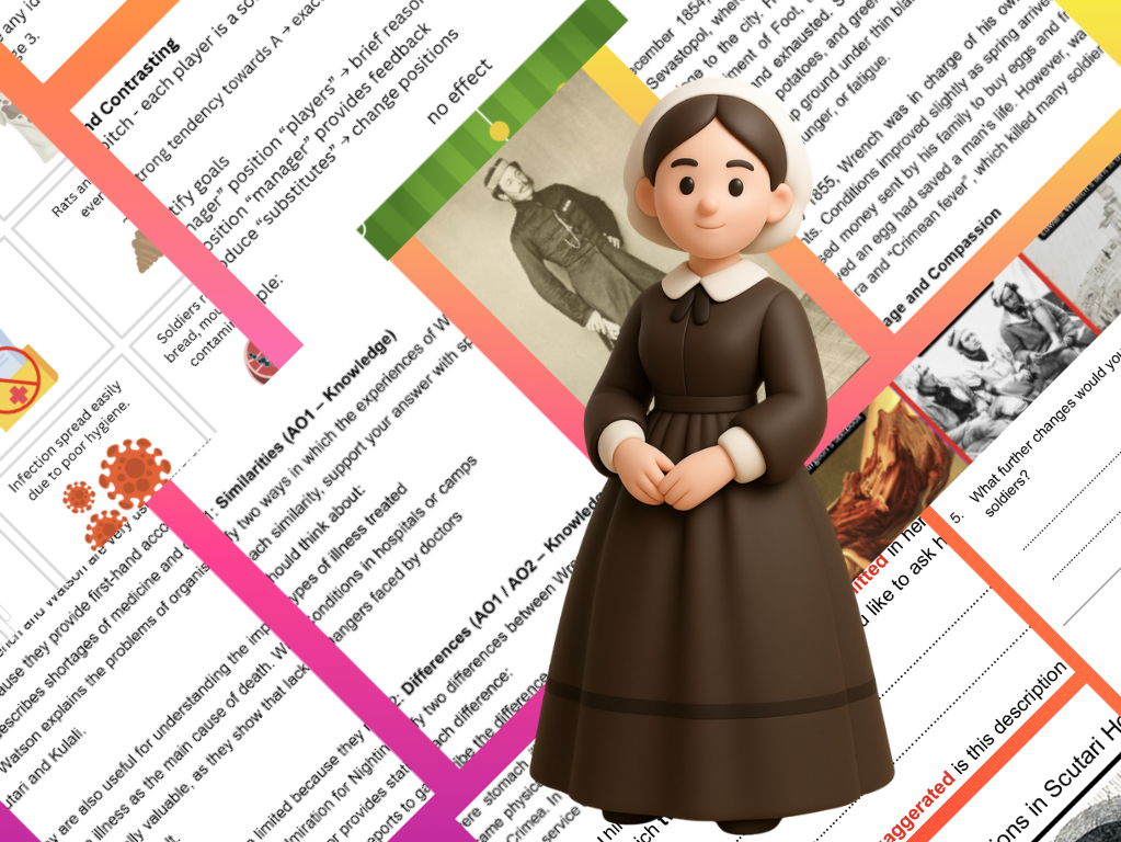 KS3/GCSE Medicine Through Time The Crimean War - Medical Conditions Evidence Analysis Bundle